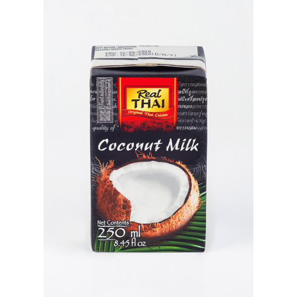 Кокосовое молоко "REAL THAI" 85% мякоти, 250 мл