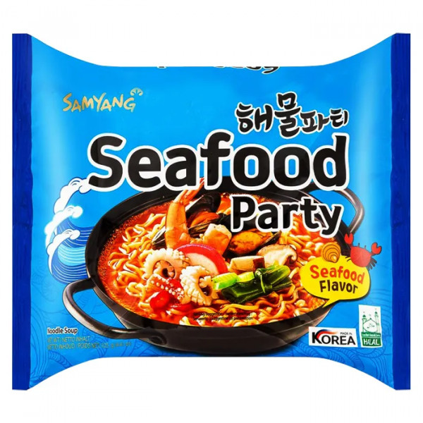 Лапша б/п Samyang Seafood со вкусом морепродуктов, 125 г