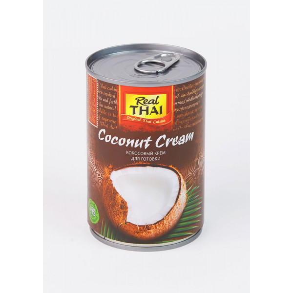 Кокосовые сливки (крем для готовки) REAL THAI,  400 мл