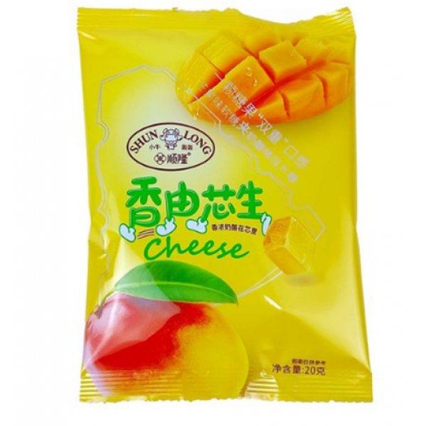 Мягкие конфеты Shunlong cheese со вкусом манго с сыром, 20 гр