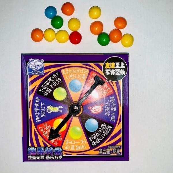 Жевательные конфеты фруктово-острые игрой "рулетка", 18 гр