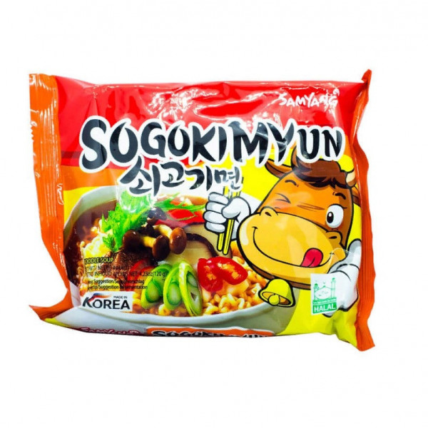 Лапша б/п Samyang Sogokimyun со вкусом говядины, 120г